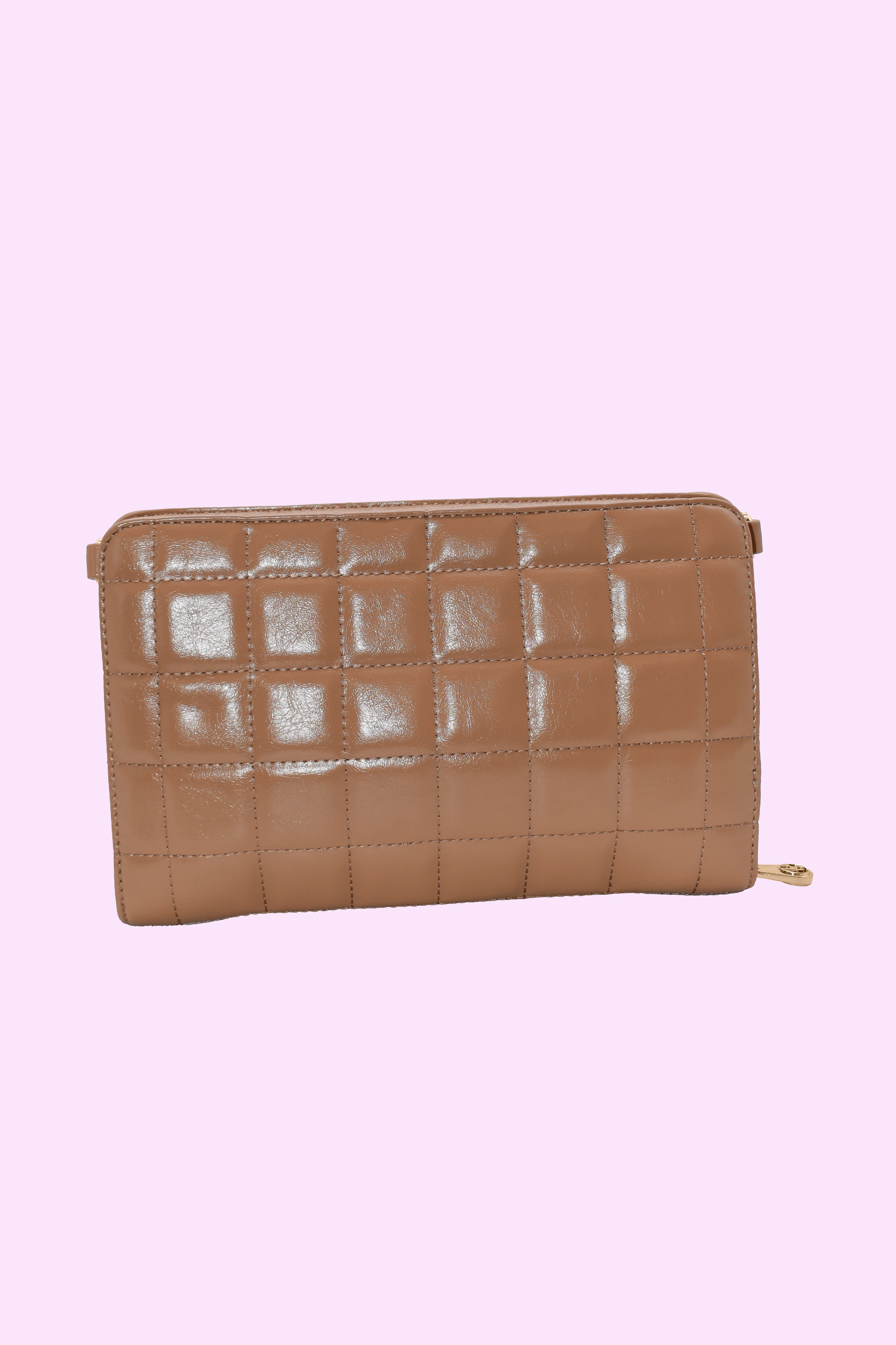 borsa PUFF con pochette stacc. più trapunta più borchie più doppia tracolla ecopelle - Image 5