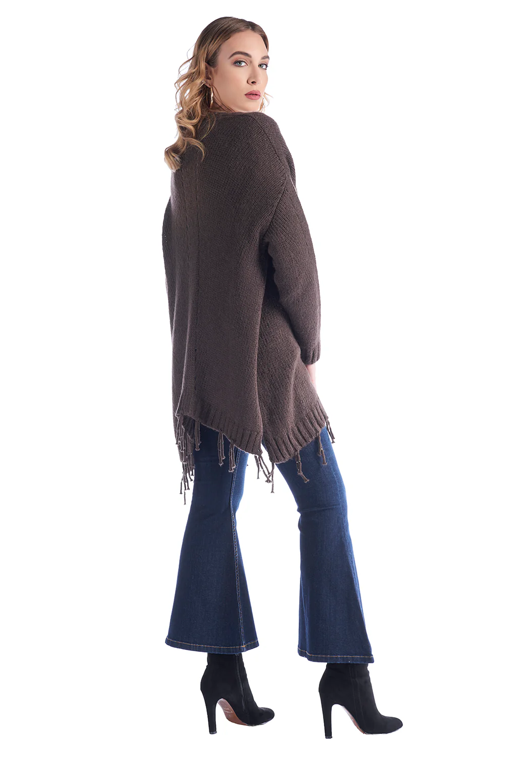 Cardigan modello ampio traforato  aperto con frange BILLIES - Image 3